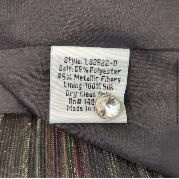 Johnny Was M EUC Metalic Green Halter Maxi Dress with scarf wrap iridescent. - Picture 2 of 14